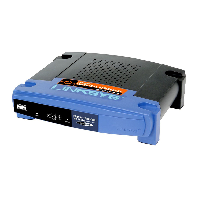 Linksys BEFVP41 - EtherFast Cable/DSL VPN Router User manual Linksys BEFVP41 - EtherFast Cable/DSL VPN Router User manual