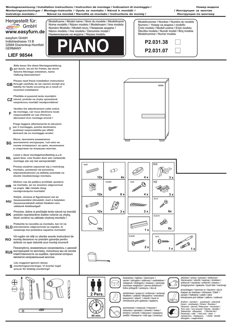 easyfurn P2.031.07 User manual