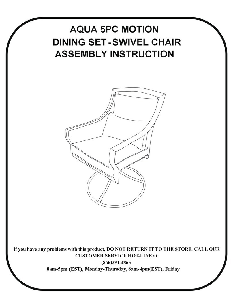 Casual Living AQUA CHAIR Assembly instructions