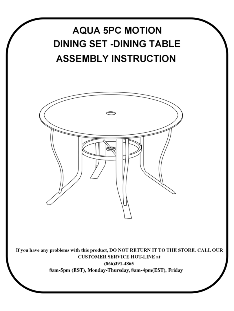 Casual Living AQUA Assembly instructions