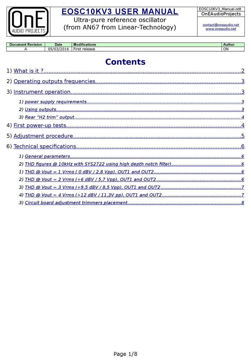 ONE EOSC10KV3 user manual