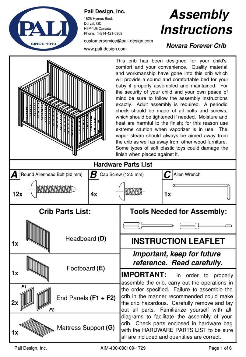 PALI Novara Forever Crib User manual