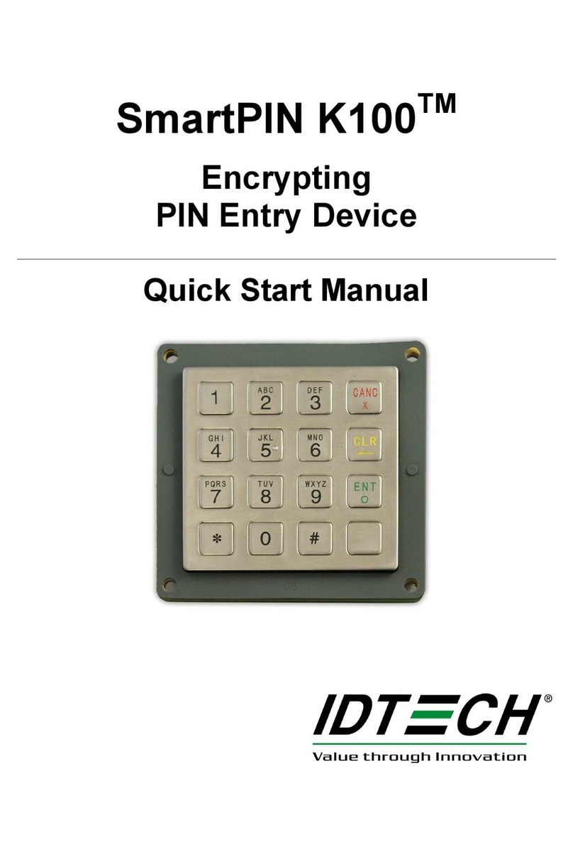 IDTECH SmartPIN K100 Quick start manual
