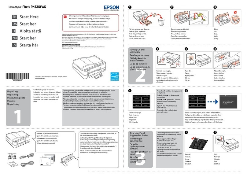 Epson Stylus Photo PX820FWD Instruction Manual