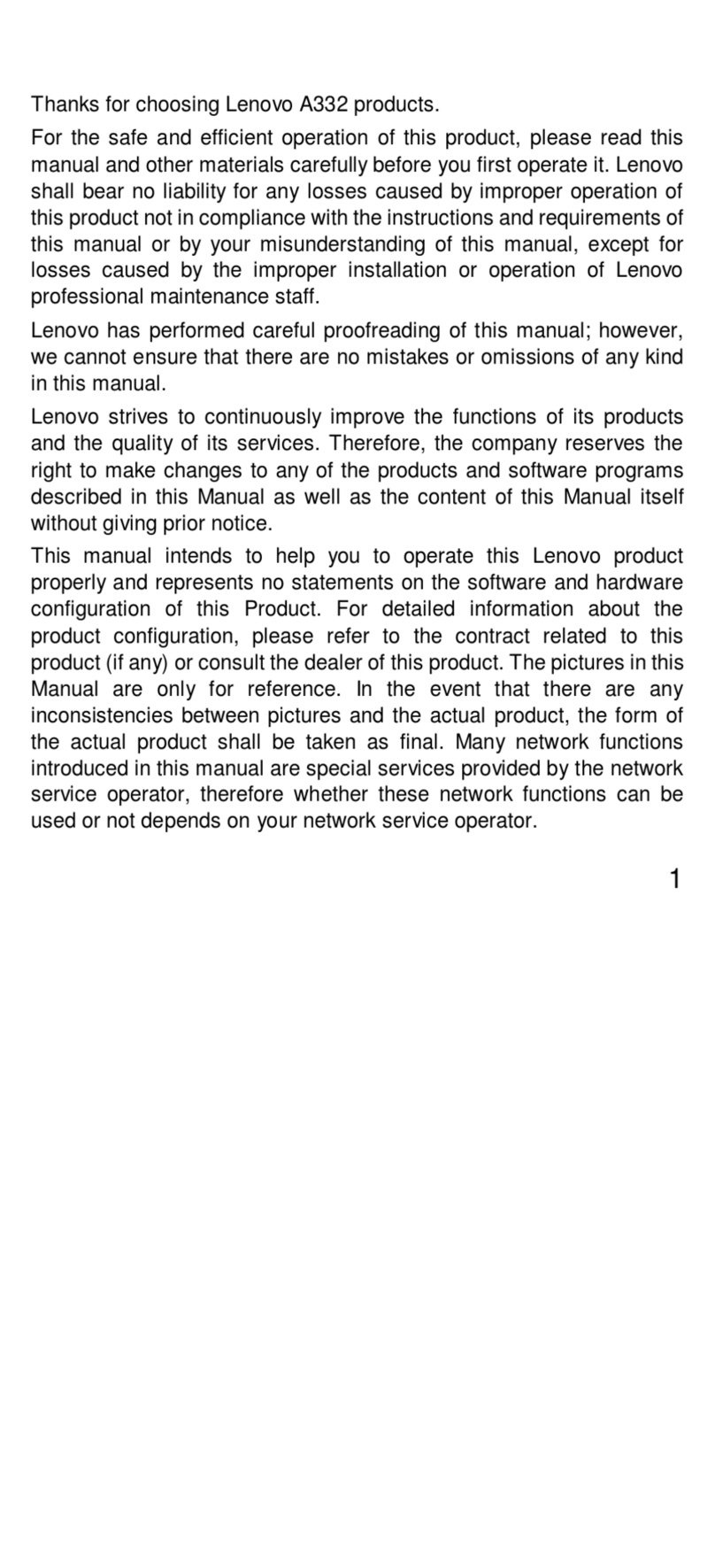 Lenovo A332 User manual Lenovo A332 User manual