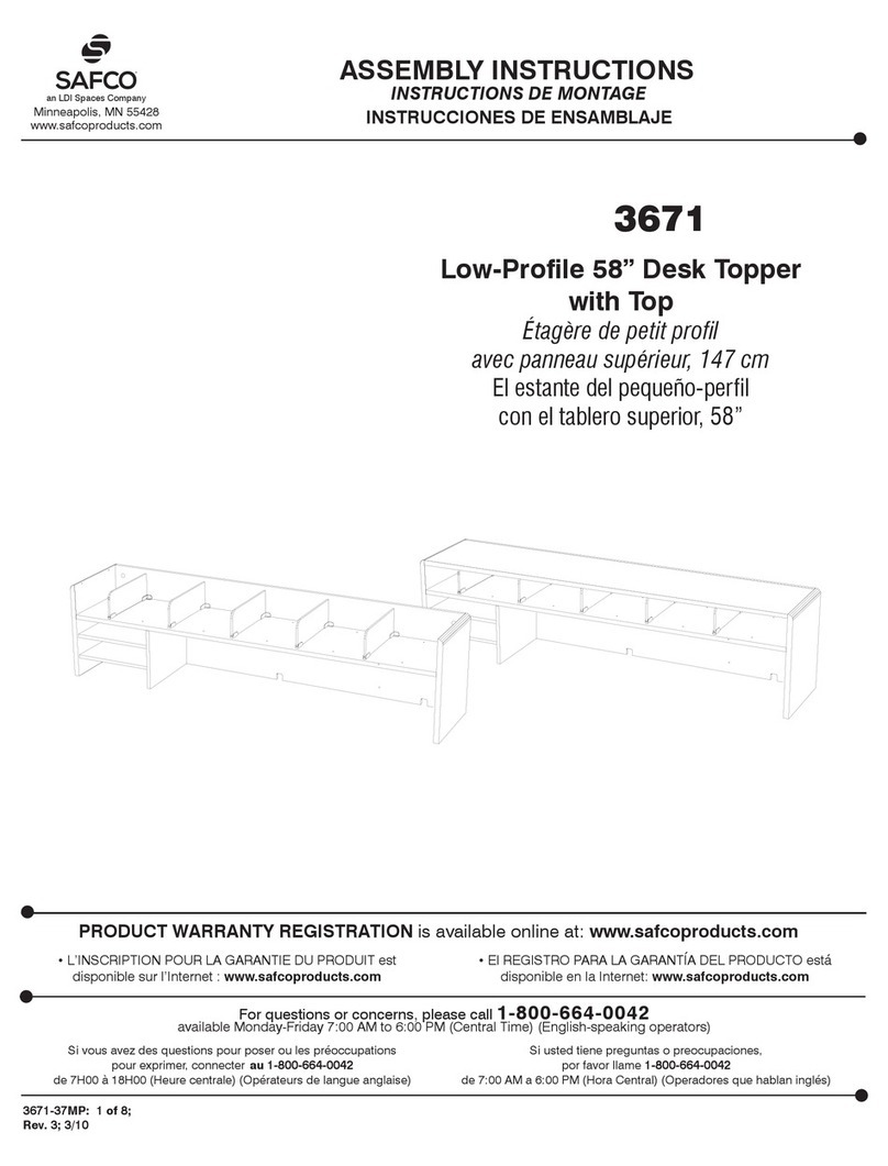 Safco 3671 Assembly instructions Safco 3671 Assembly instructions