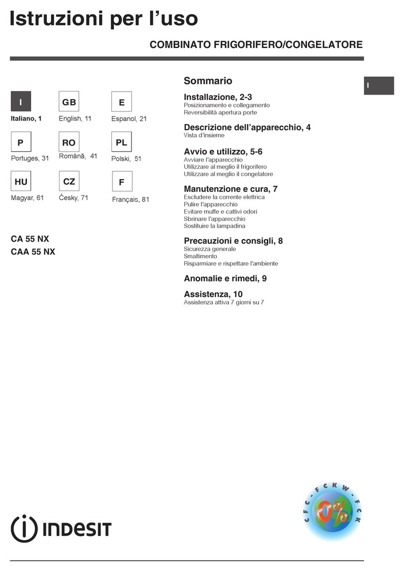 Indesit CA 55 NX operating instructions