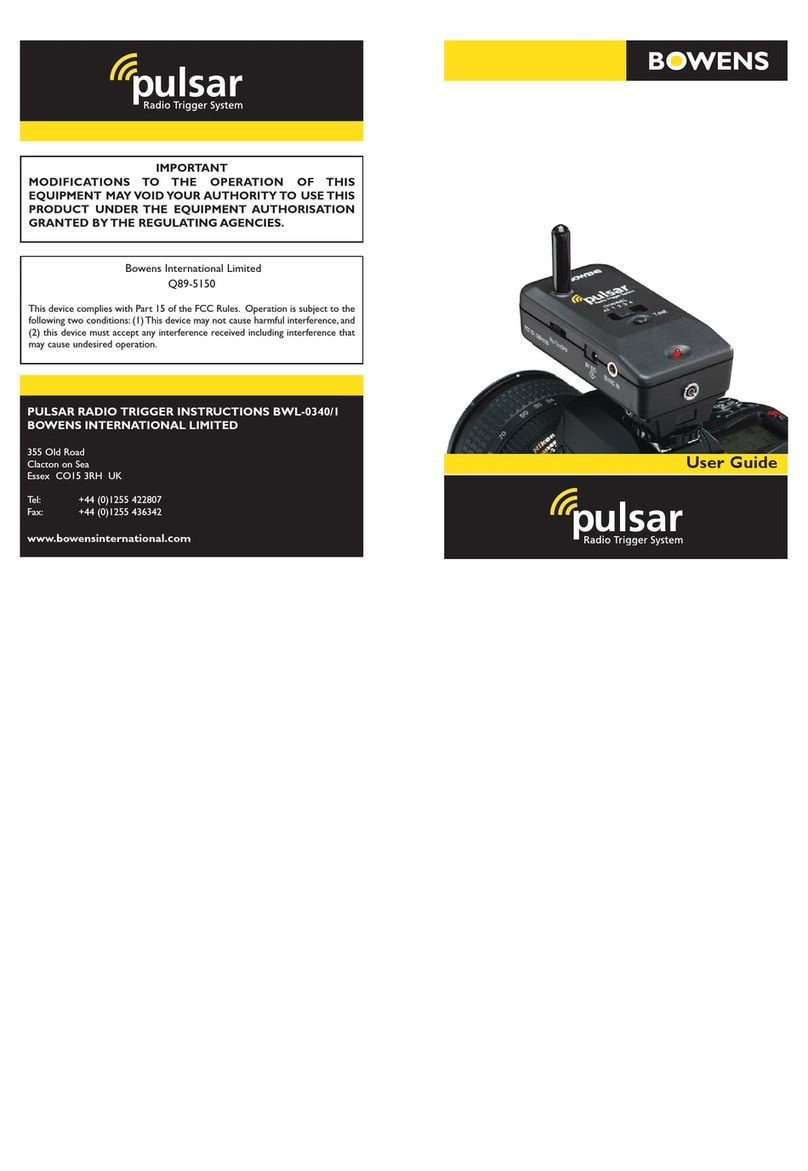 Bowens PULSAR BWL-0340/1 instructions