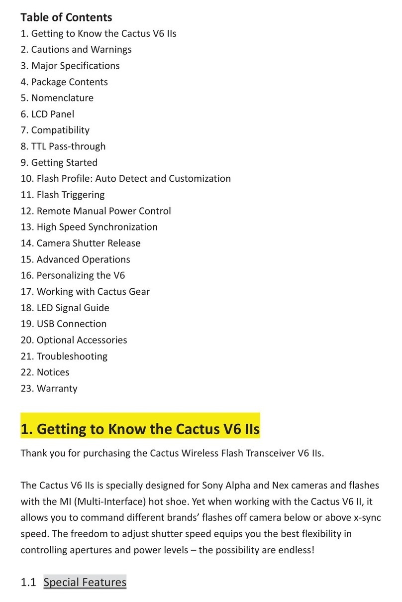 Cactus V6 IIs user manual