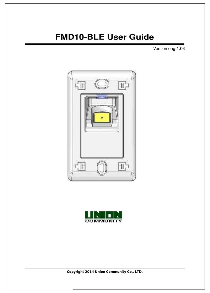 UNIONCOMMUNITY FMD10-BLE User manual