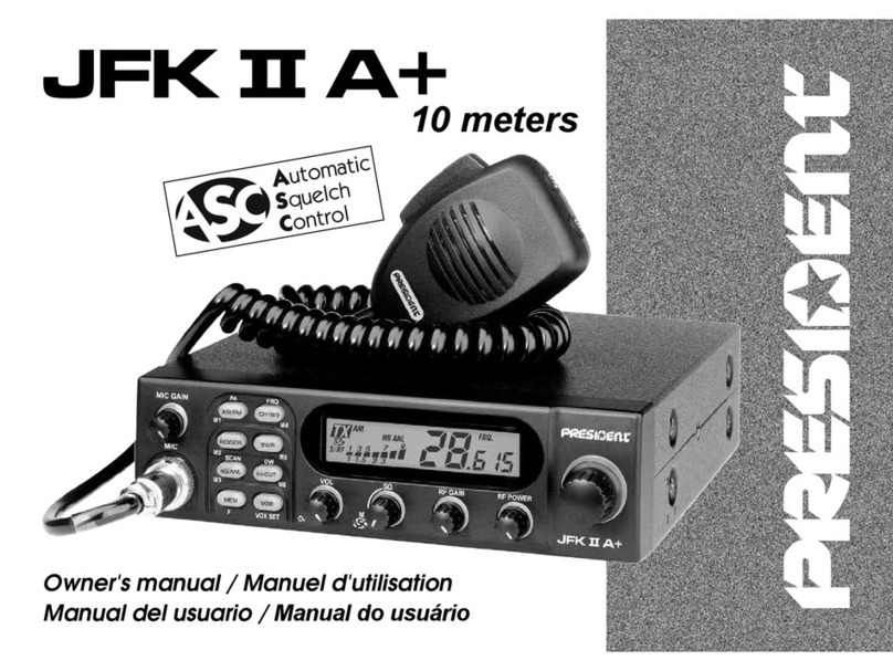 PRESIDENT JFK II A+ User manual