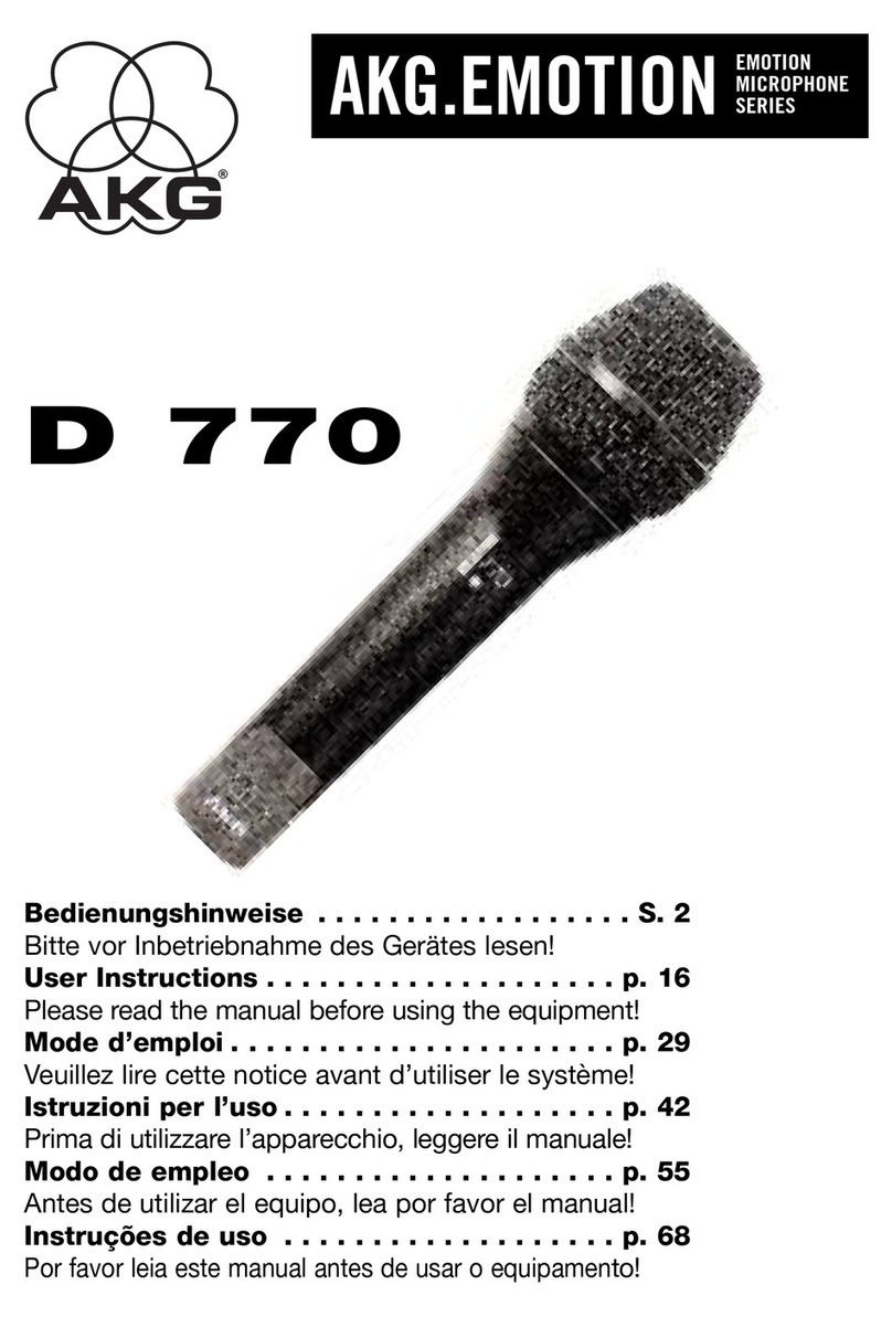 AKG EMOTION D 770 User instructions AKG EMOTION D 770 User instructions