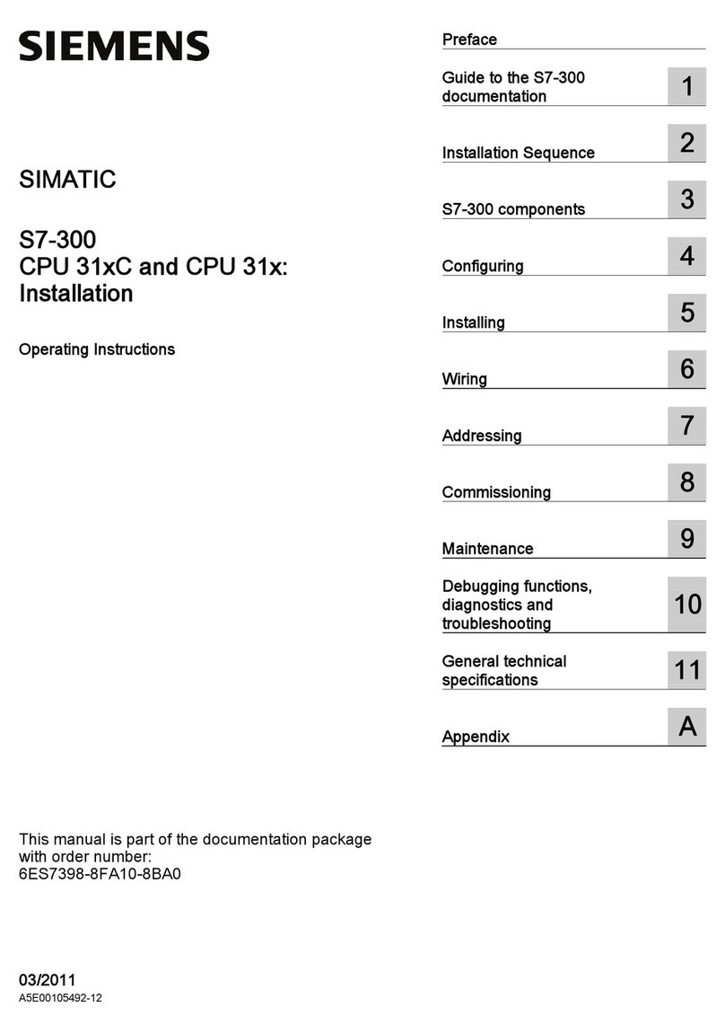 Siemens Simatic S7-300 User manual