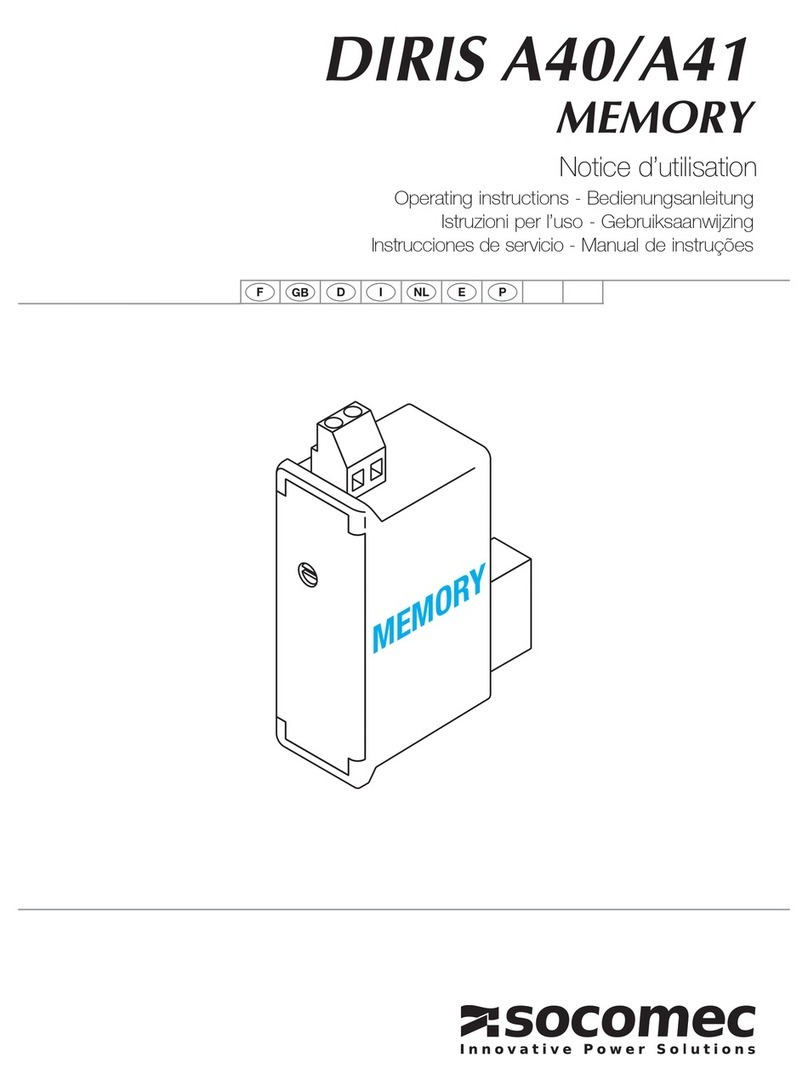socomec DIRIS A40 User manual