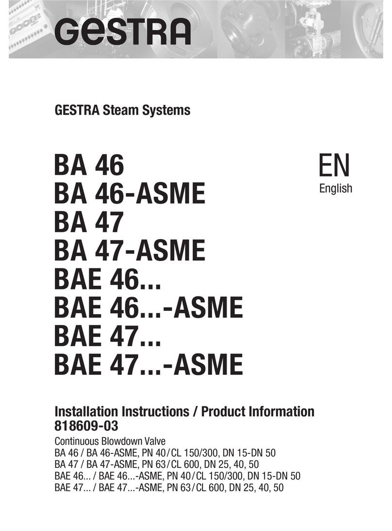 GESTRA BA 46 Installation instructions and product information GESTRA BA 46 Installation instructions and product information