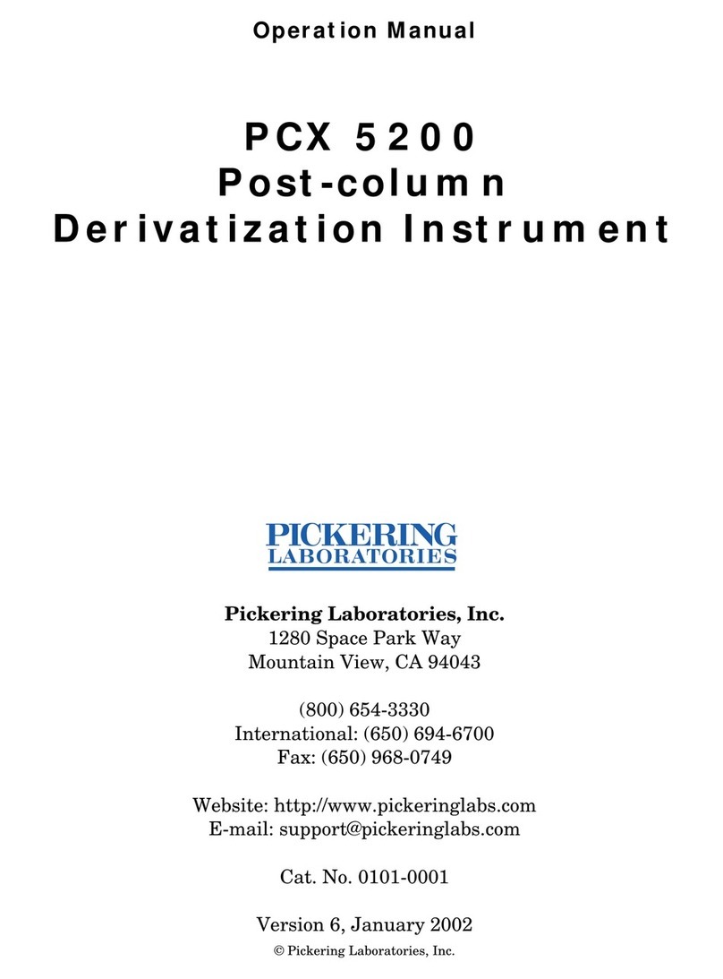 Pickering Laboratories PCX 5200 User manual