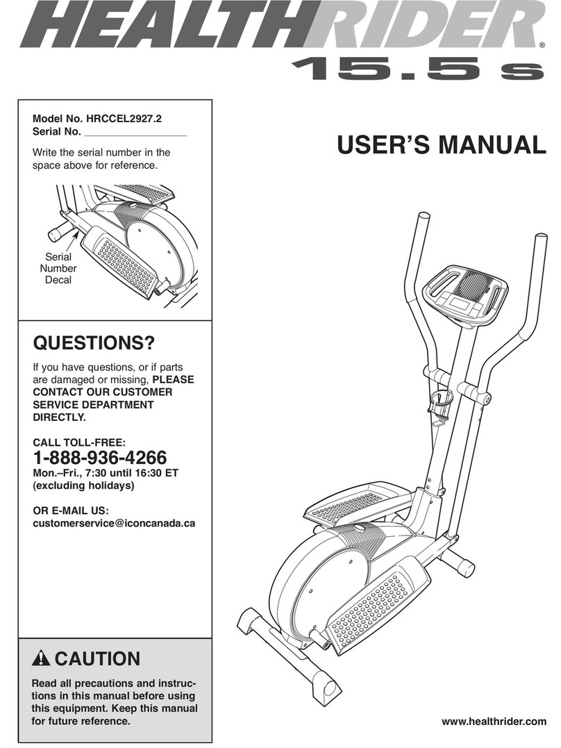 HEALTH RIDER 15.5 S Elliptical user manual HEALTH RIDER 15.5 S Elliptical user manual