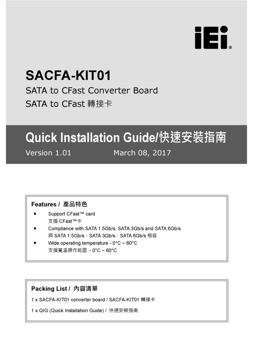 IEI Technology SACFA-KIT01 Quick installation guide