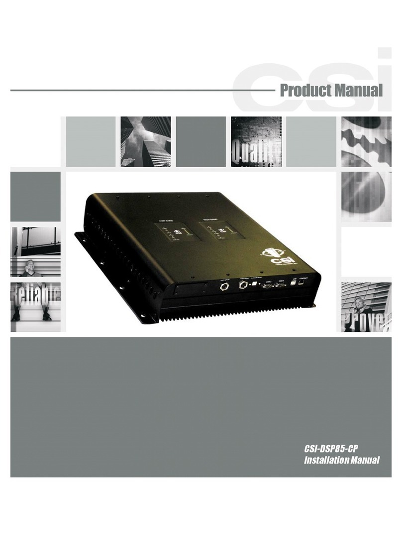 CSI DSP85-CP User manual