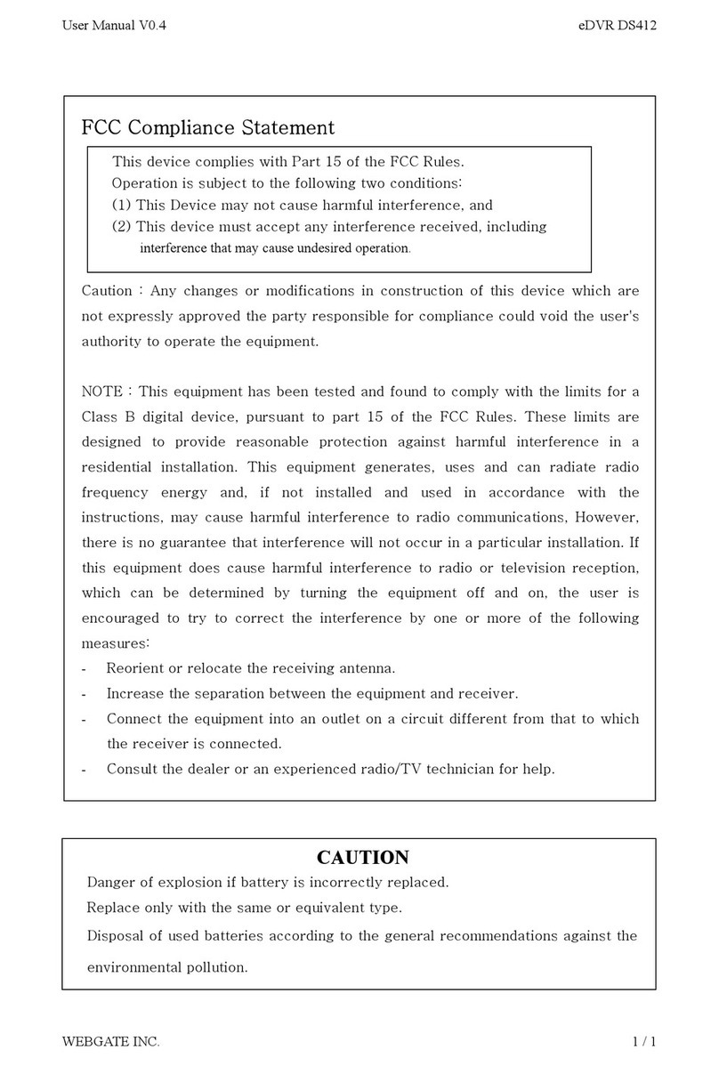 WebGate DS412 User manual WebGate DS412 User manual