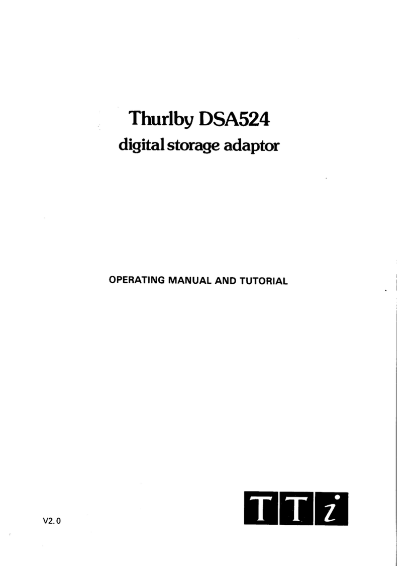 Thurlby DSA524 Operating manual and tutorial