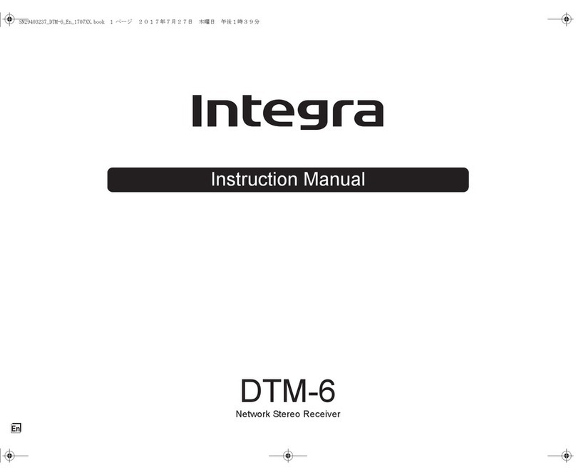 Integra DTM-6 instruction manual