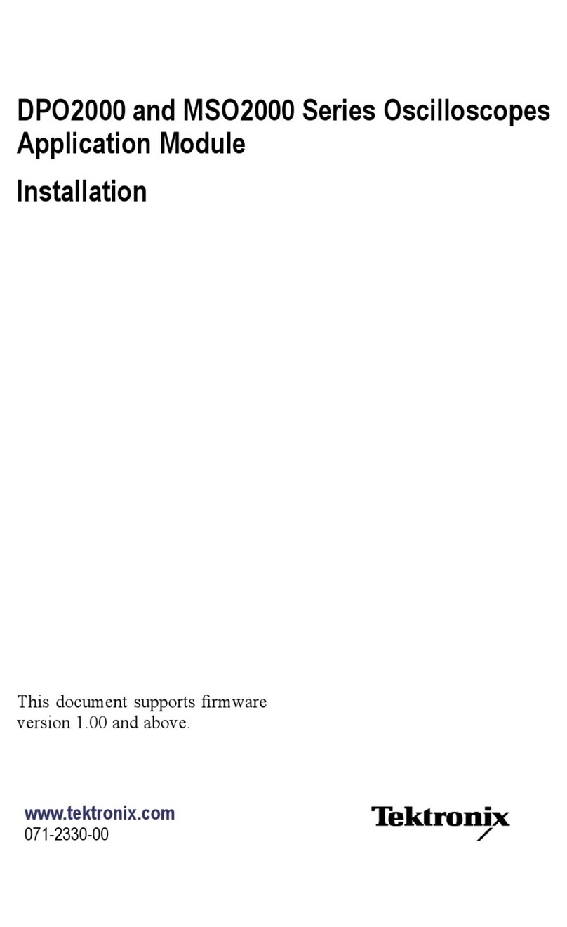 Tektronix DPO2000 Series User manual Tektronix DPO2000 Series User manual