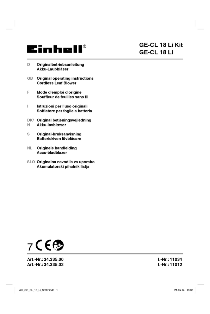 EINHELL GE-CL 18 Li E Kit Original operating instructions
