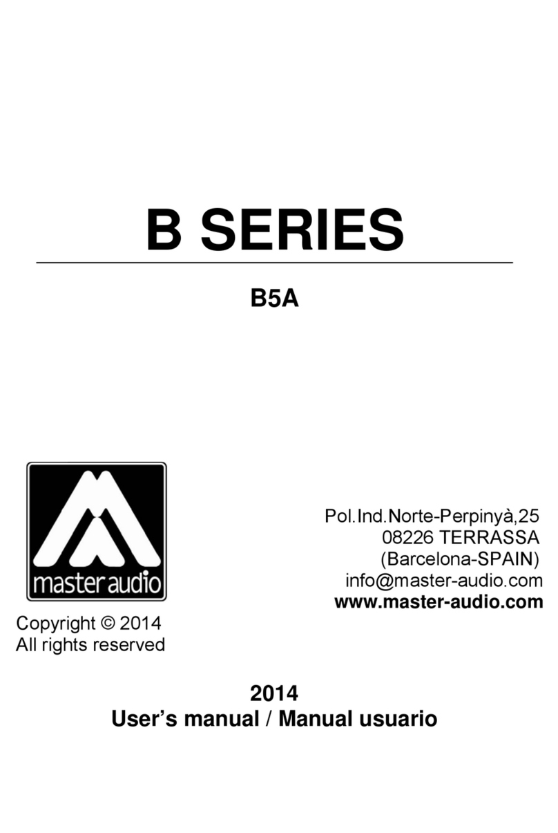Master audio B Series B5A user manual