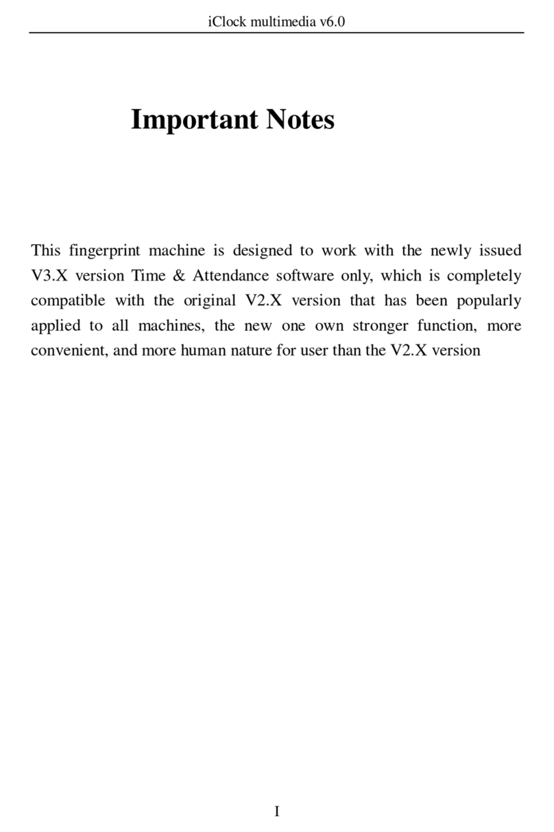 ZK Technology iClock 2500 User manual