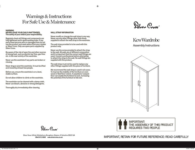 Silver Cross KewWardrobe Assembly instructions Silver Cross KewWardrobe Assembly instructions