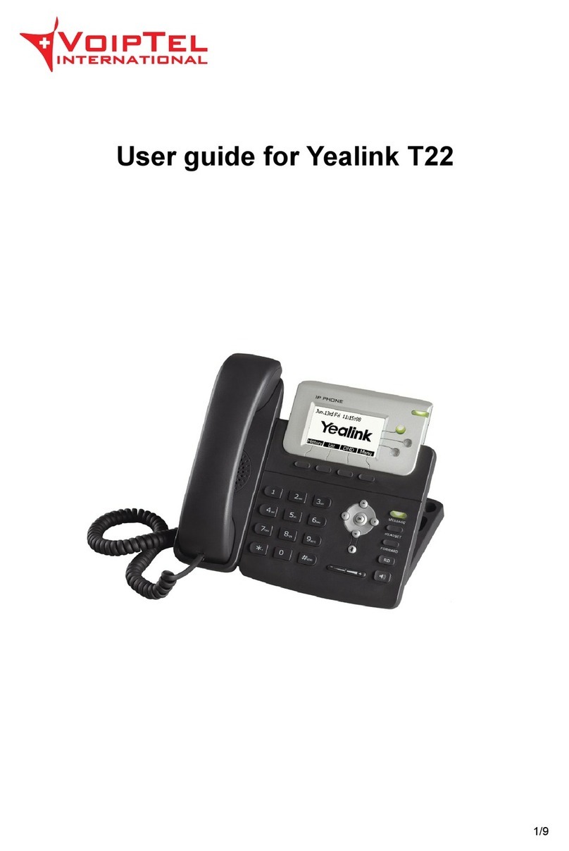 Yealink T22 User manual Yealink T22 User manual