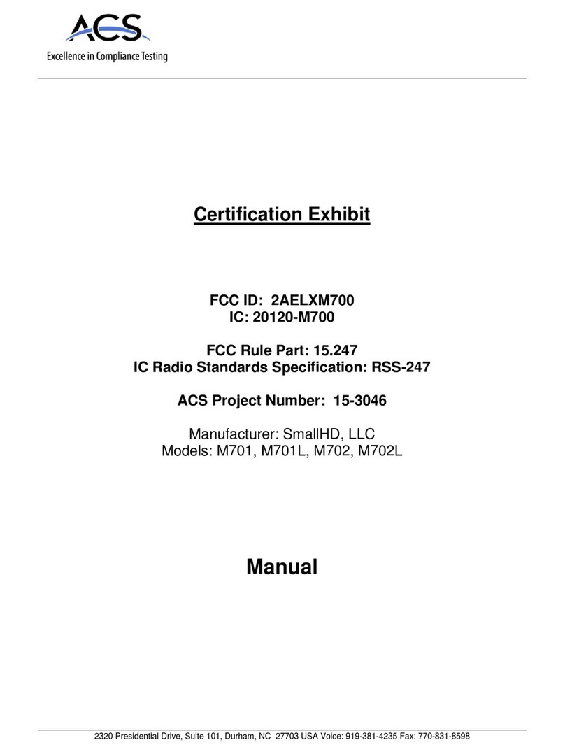 ACS M701 User manual