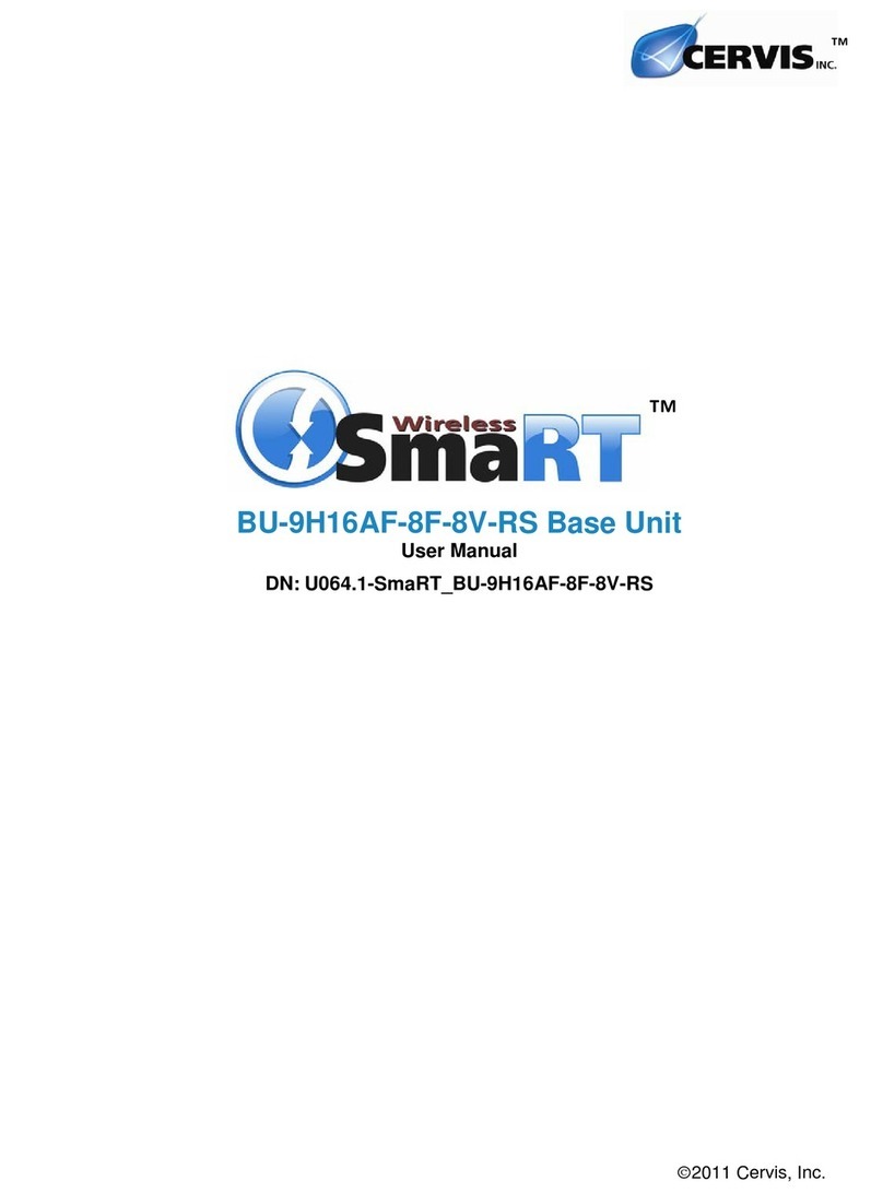 Cervis SmaRT BU-9H16AF-8F-8V-RS User manual