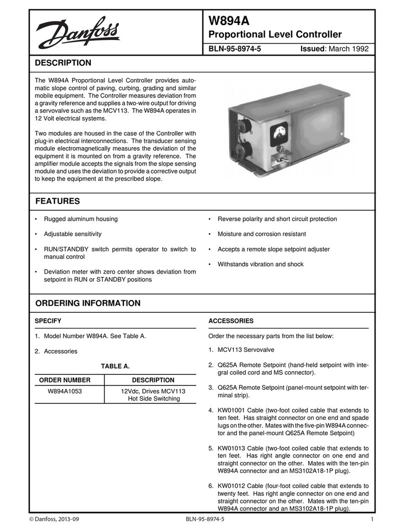 Danfoss W894A User manual