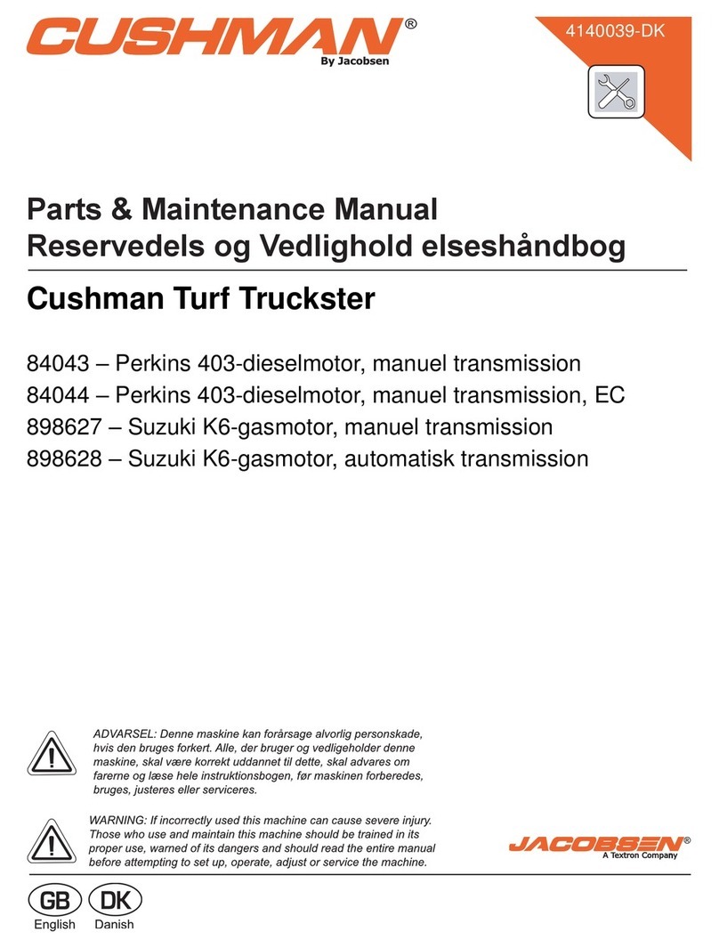 Cushman Turf Truckster 84044 Maintenance manual