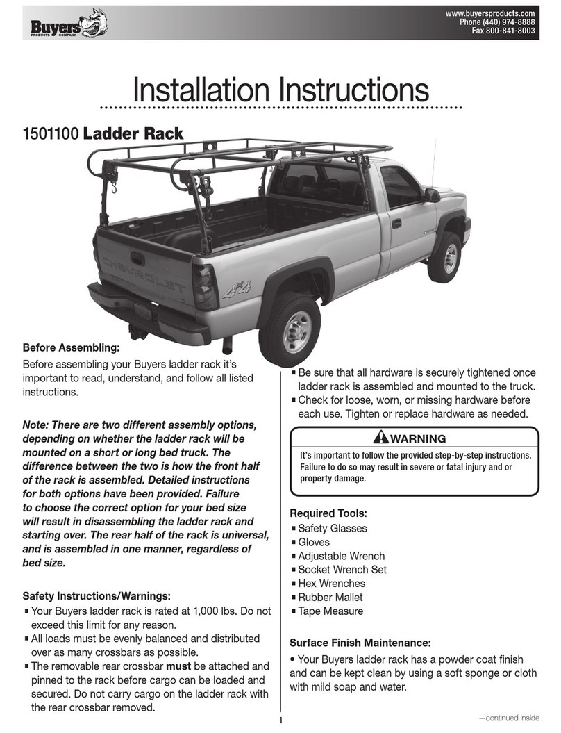 Buyers Products Company 1501100 installation instructions