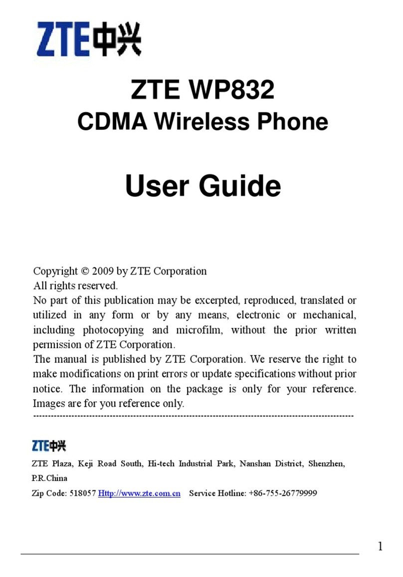 Zte WP832 user guide