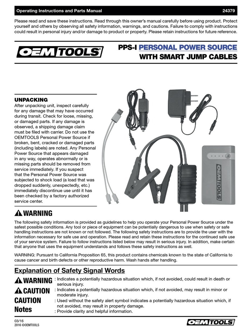 OEM Tools PPS-I 24379 Operating instructions and parts manual