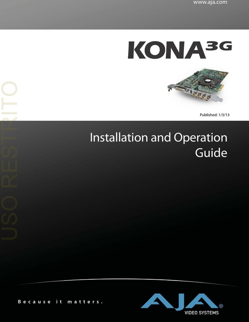 AJA KONA 3G Operating instructions