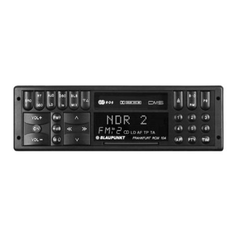 Blaupunkt Frankfurt RCM 104 Instructions for installation and connection