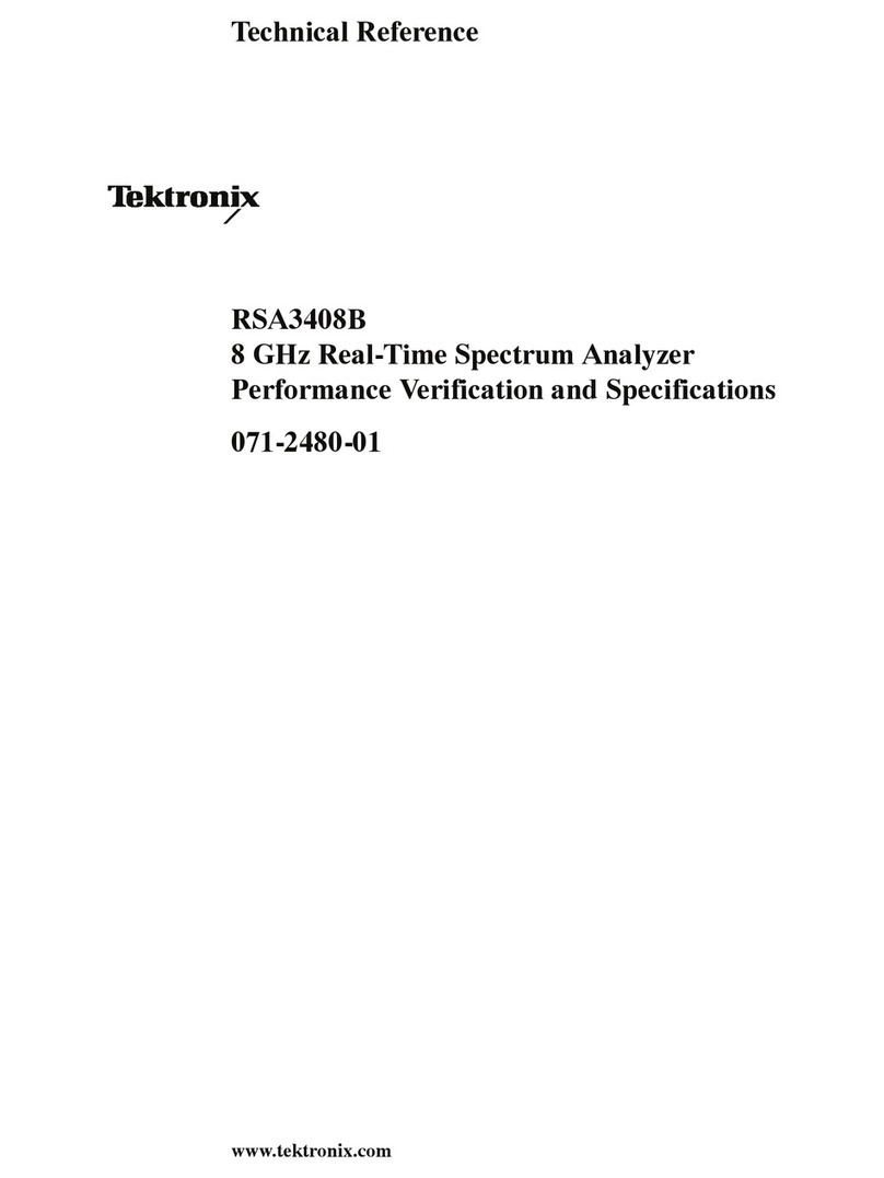 Tektronix RSA3408B Use and care manual Tektronix RSA3408B Use and care manual