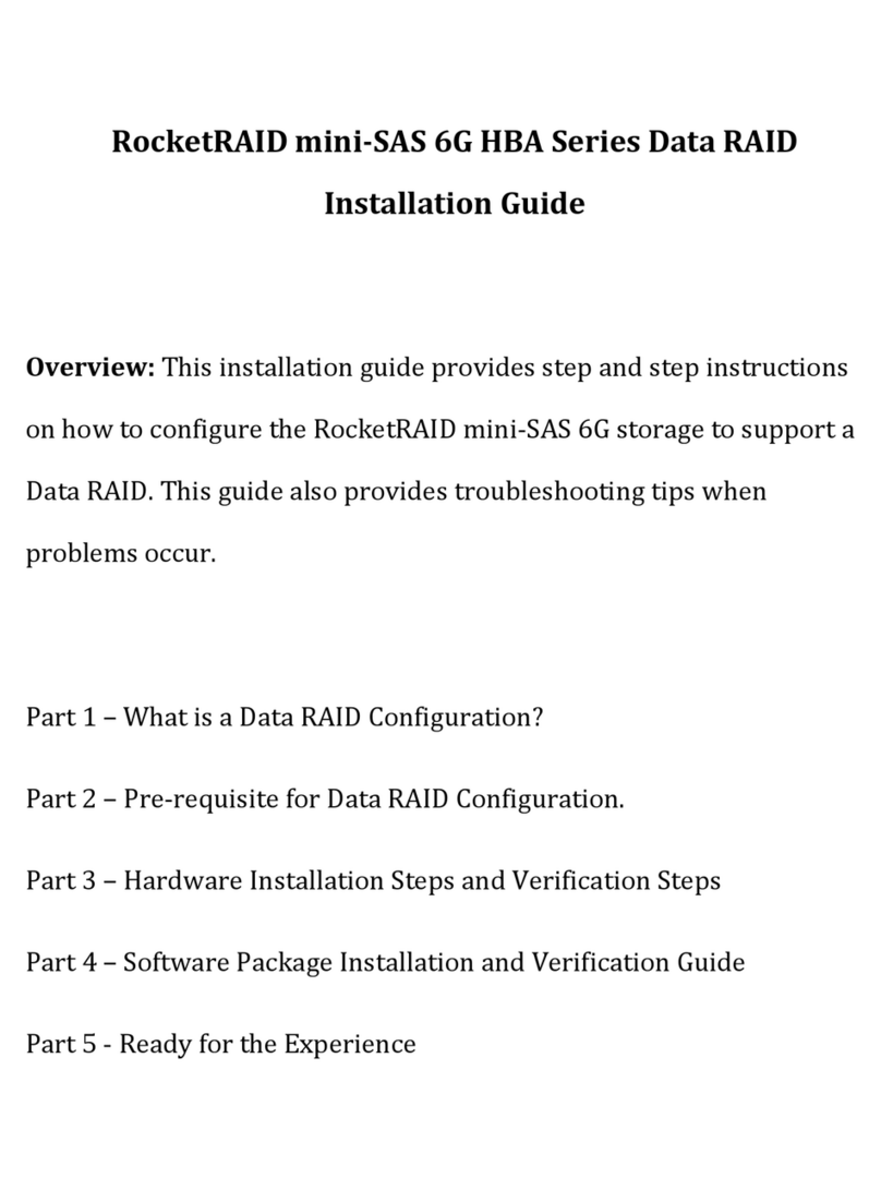 HighPoint RocketRAID mini-SAS 6G HBA Series User manual HighPoint RocketRAID mini-SAS 6G HBA Series User manual