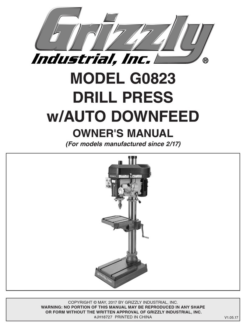 Grizzly G0823 User manual