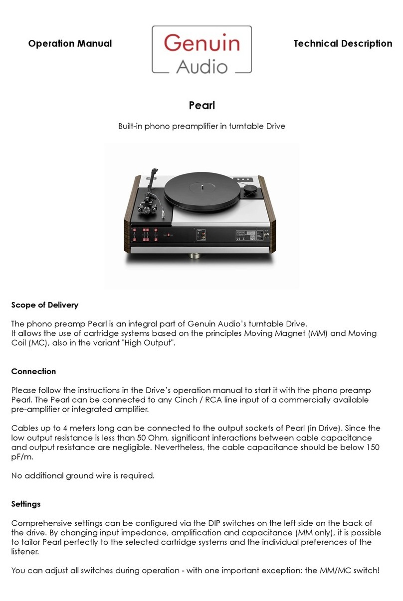Genuin Audio Pearl User manual