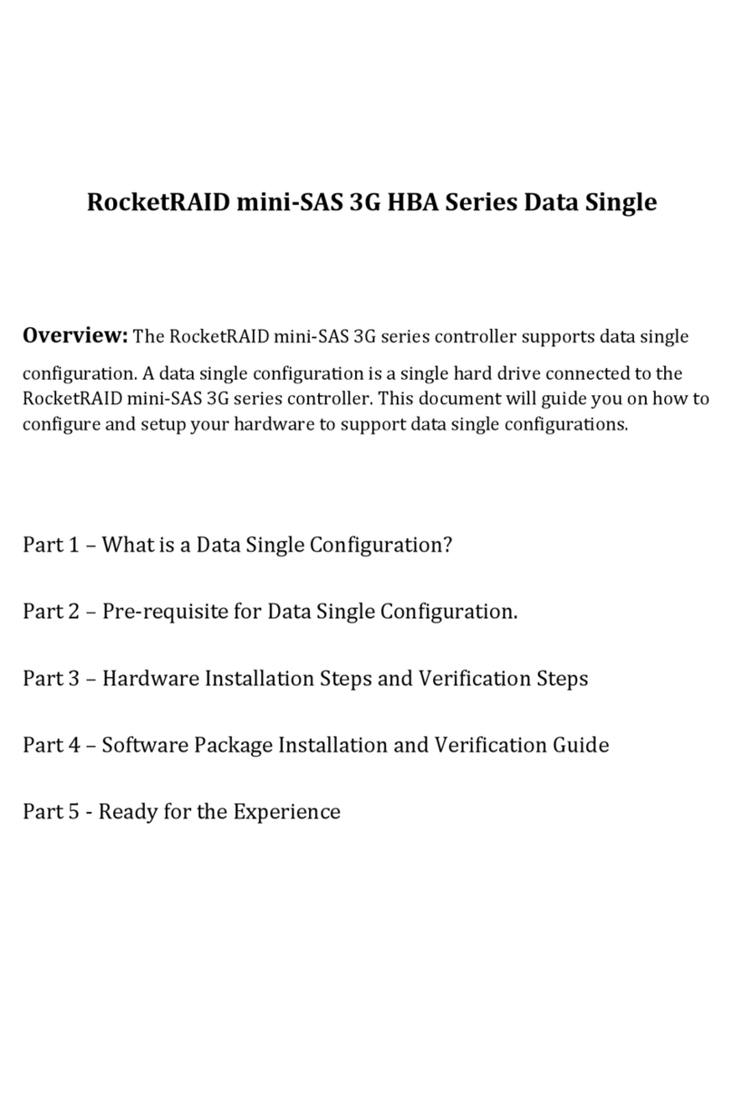 HighPoint RocketRAID mini SAS 3G HBA Series installation guide