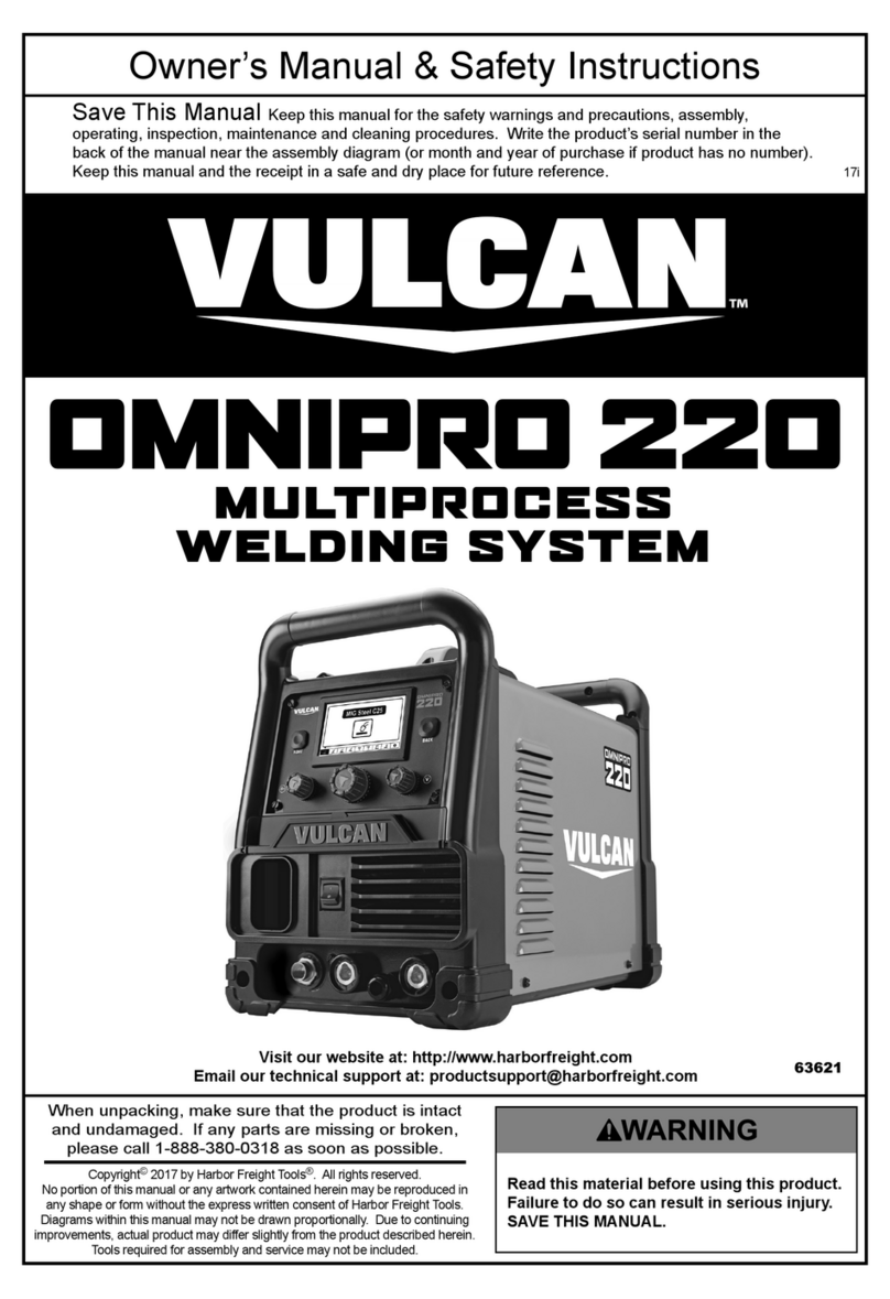 Vulcan-Hart OMNIPRO 220 Assembly instructions