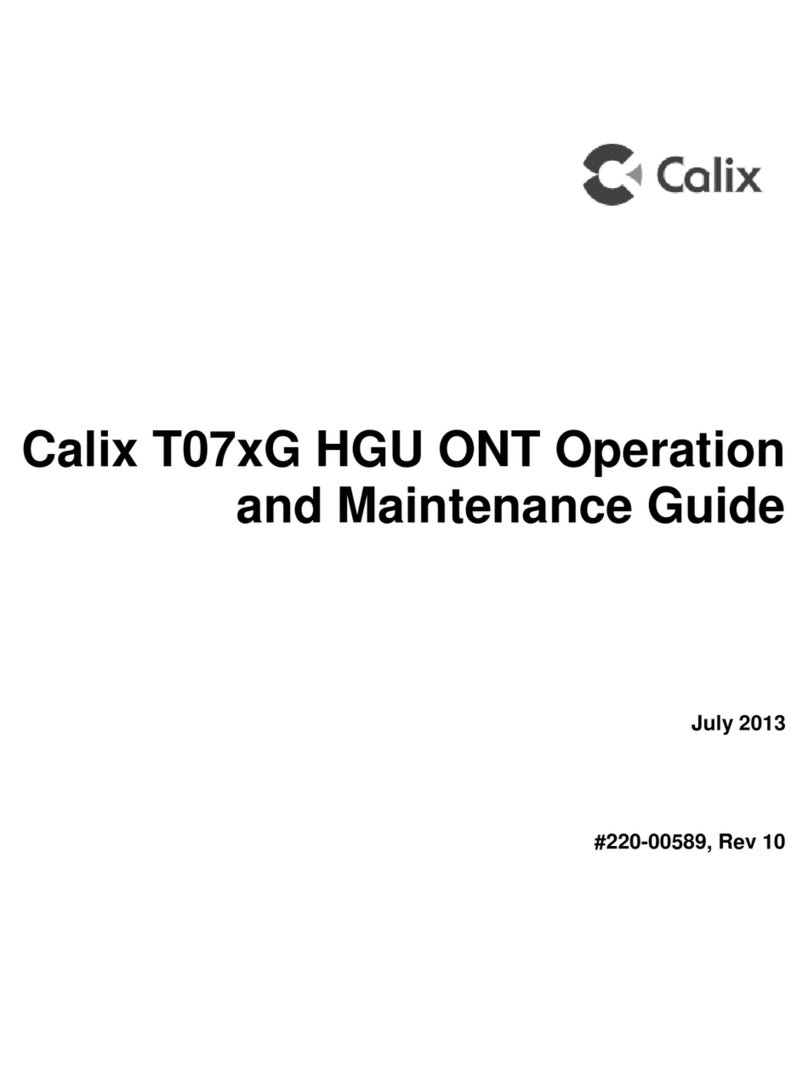 Calix T072G Operation and maintenance guide