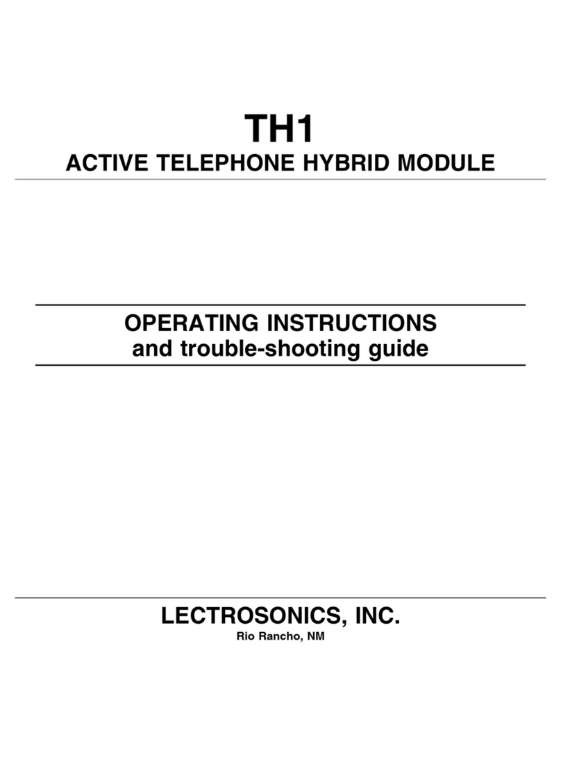 Lectrosonics TH1 operating instructions
