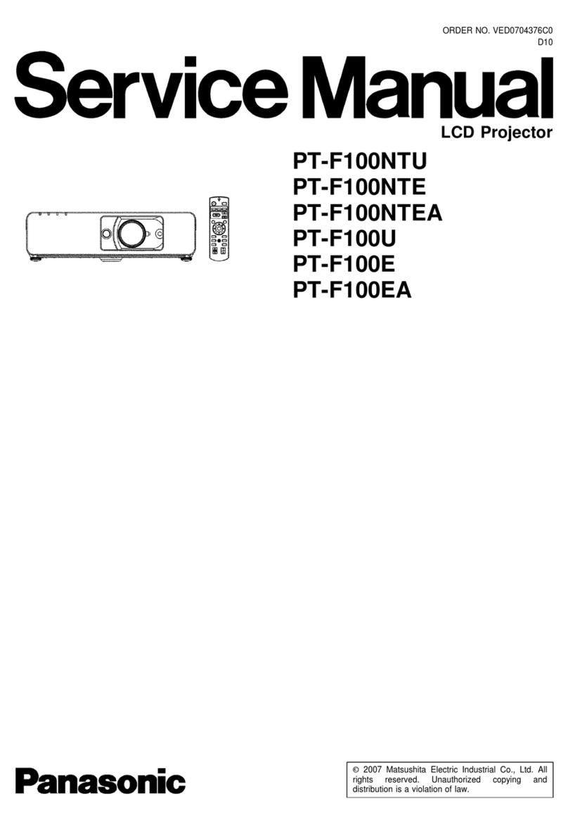 Panasonic PTF100NTU - LCD PROJECTOR User manual